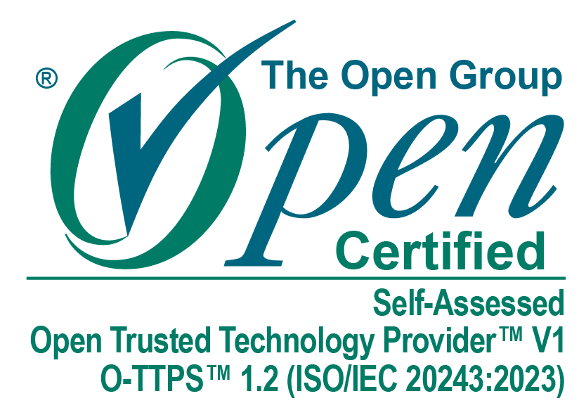 The Open Group Open Certified mark: Self-Assessed Open Trusted Technology Provider V1, O-TTPS 1.2 (ISO/IEC 20243:2023)